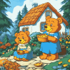 Cute Berenstain Bears Animation Diamond Painting