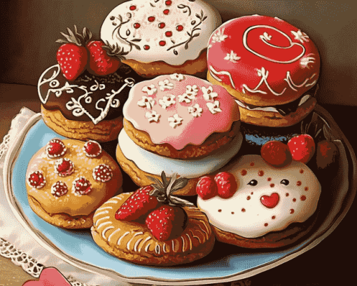 Cute Biscuits Cake Diamond Painting