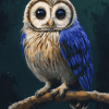 Cute Blue Owl Diamond Painting