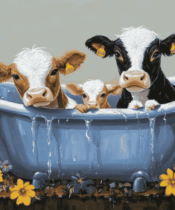 Cute Cow Calfs Diamond Painting