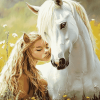 Cute Dog and Horse Diamond Painting