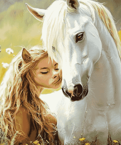 Cute Dog and Horse Diamond Painting