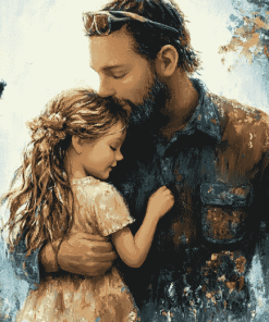 Cute Father Daughter Bonding Diamond Painting