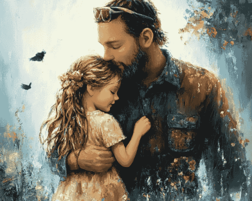 Cute Father Daughter Bonding Diamond Painting