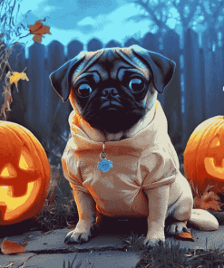 Cute Halloween Puppy Diamond Painting