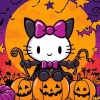 Cute Hello Kitty Halloween Diamond Painting