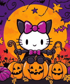 Cute Hello Kitty Halloween Diamond Painting