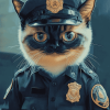 Cute Kitty Police Outfit Diamond Painting