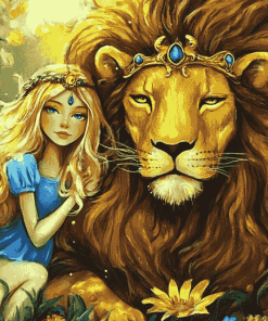 Cute Leo Lion Queen Diamond Painting