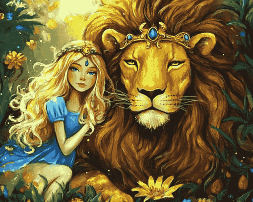 Cute Leo Lion Queen Diamond Painting