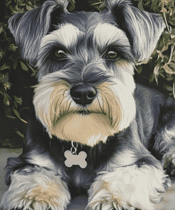 Cute Miniature Schnauzer Puppy Diamond Painting