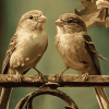 Cute Moineau Bird Diamond Painting