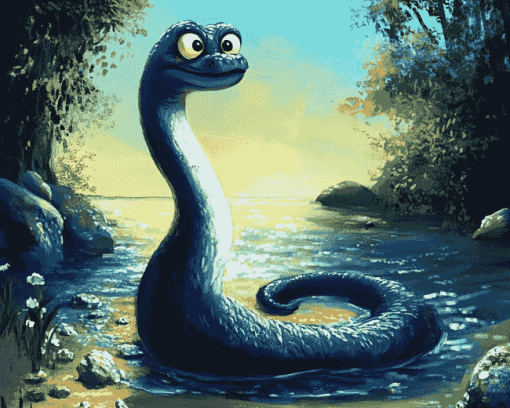 Cute Nessie Animation Diamond Painting