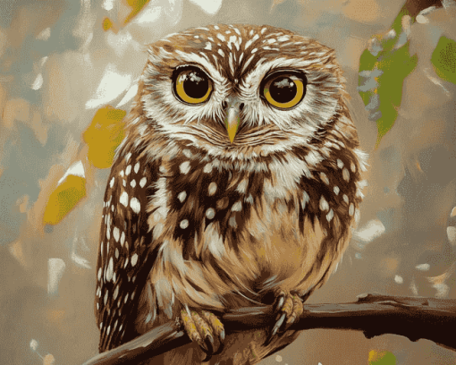 Cute Ninoxe Boobook Owl Diamond Painting