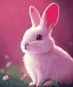 Cute Pink Bunny Rabbit Diamond Painting