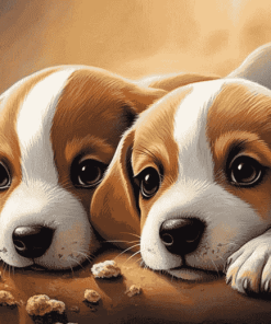 Cute Puppies Dogs Diamond Painting