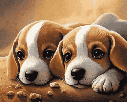 Cute Puppies Dogs Diamond Painting