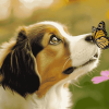 Cute Puppy Butterfly Diamond Painting