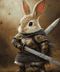 Cute Rabbit Knight Adventure Diamond Painting