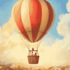 Cute Romantic Air Balloons Diamond Painting