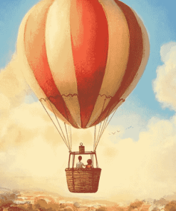 Cute Romantic Air Balloons Diamond Painting