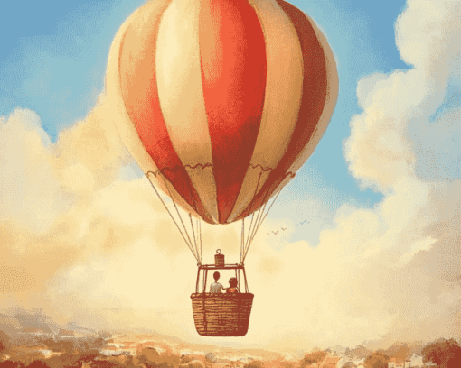 Cute Romantic Air Balloons Diamond Painting