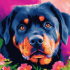 Cute Rottweiler Dogs Diamond Painting