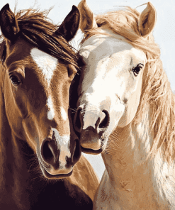 Cute Sable Island Ponies Diamond Painting