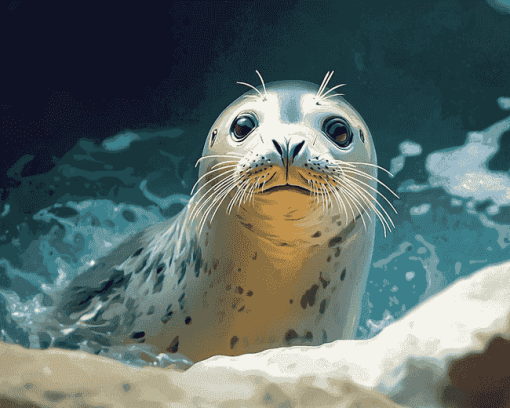 Cute Sea Animals Seal Diamond Painting