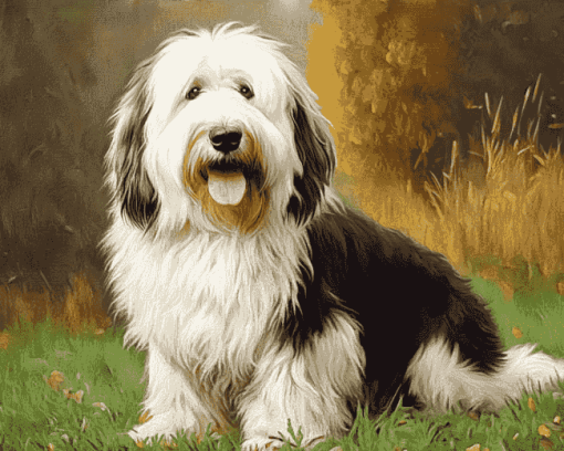 Cute Sheepdog Puppy Diamond Painting