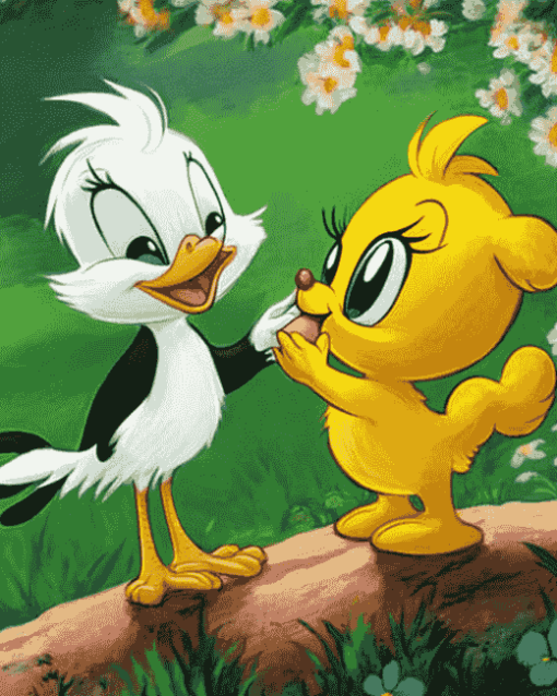 Cute Sylvester and Tweety Bird Diamond Painting