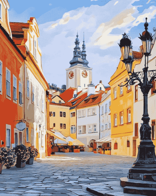 Czech Republic Old Town Charm Diamond Painting