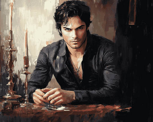 Damon Salvatore Celebrity Diamond Painting