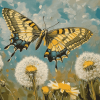 Dandelion and Butterfly Diamond Painting