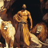 Daniel In The Lions Den Vintage Diamond Painting