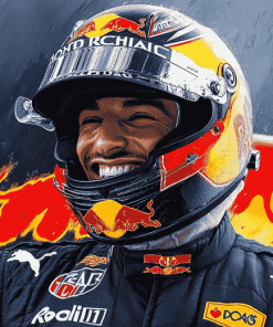 Daniel Ricciardo Famous Race Car Drivers Diamond Painting