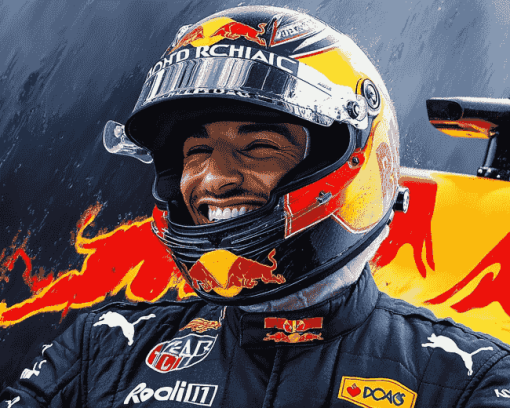 Daniel Ricciardo Famous Race Car Drivers Diamond Painting