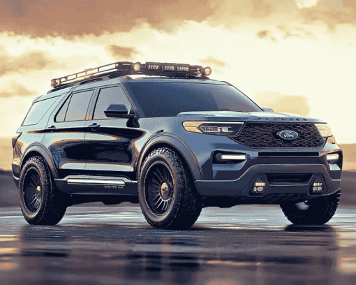 Dark Blue Ford Explorer Diamond Painting