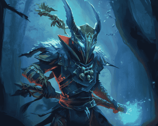 Dark Forest Fantasy Warrior Diamond Painting