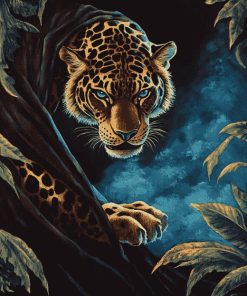 Dark Leopard Fantasy Diamond Painting