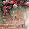 Dark Pink Floral Bricks Diamond Painting