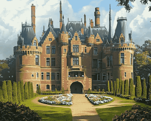 De Haar Castle Gardens Diamond Painting