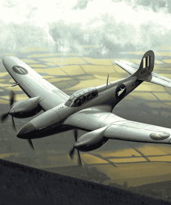 De Havilland Mosquito Aircraft Diamond Painting