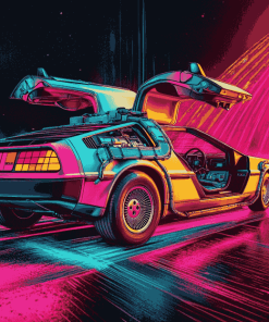 DeLorean Classic Cars Diamond Painting