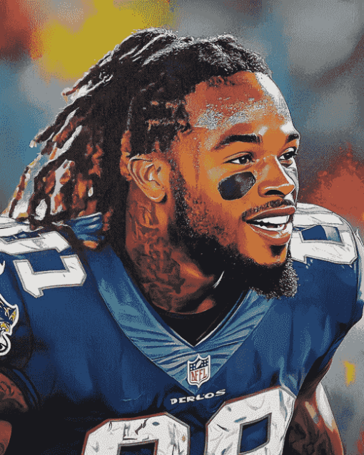 Derrick Henry Famous Football Players Diamond Painting