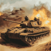 Desert War Tanks Diamond Painting