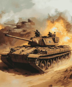 Desert War Tanks Diamond Painting