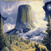 Devils Tower Scenic View Diamond Painting