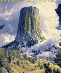 Devils Tower Scenic View Diamond Painting