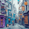 Diagon Alley Street Scene Diamond Painting